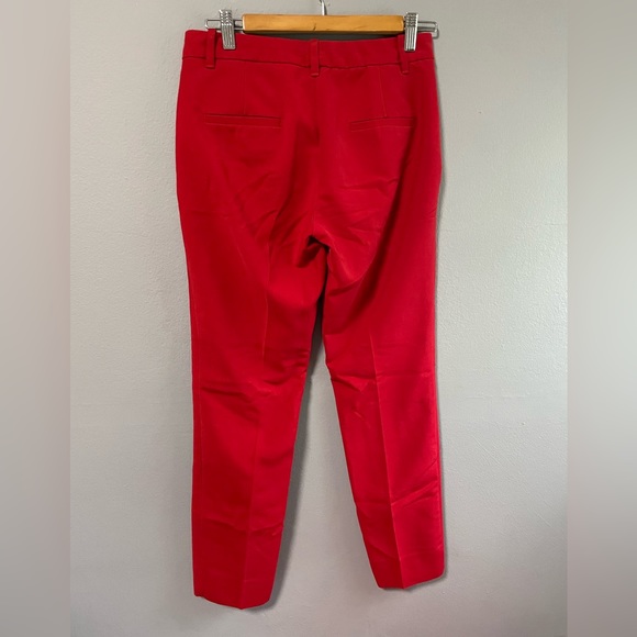 Zara cropped flat front side pockets red trousers. Size 2 - Picture 2 of 7